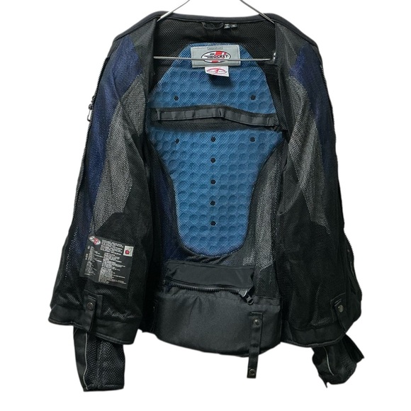 🏍️Men’s Stylish Joe Rocket Black & Blue Motorcycle Jacket - Picture 3 of 6